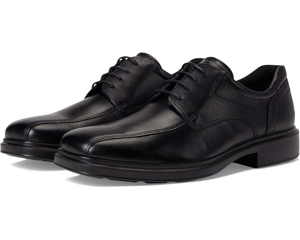 Ecco Helsinki 2.0 Men's Shoes Bike Toe Tie Oxfords Black Leather Size 11-11.5 M